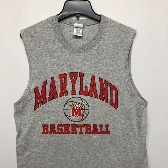 Vintage University of Maryland Basketball Men Tank Top Size Large B251 -18 - Picture 7 of 12